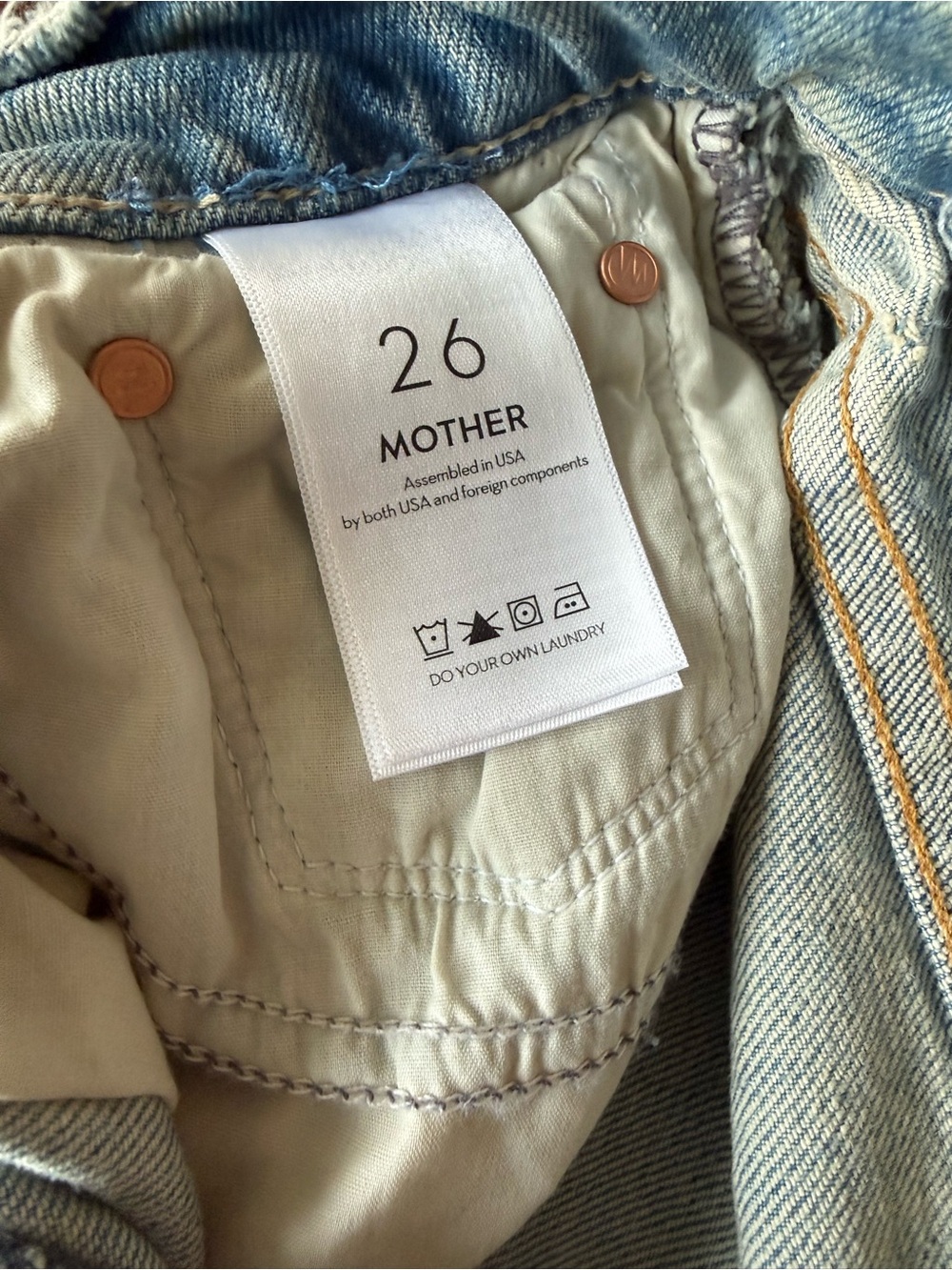 MOTHER Ultra High Waisted Tomcat Fray Denim Shorts - color: I Confess - Picture 8 of 11